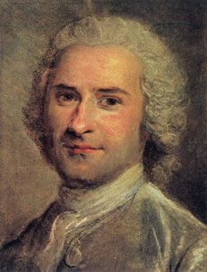 Porträtt av Jean Jacques Rousseau, 1712-78 (tryck)